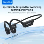 POLVCDG X9 הולכת עצם אוזניות 32G IPX8 עיצוב פתוח עמיד למים לשחייה רכיבה על אופניים אוזניות תלויות