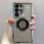 עבור מארזי ציפוי שקופים של Magsafe עבור כיסוי מגנטי Samsung Galaxy S26 S25 S24 S23 Ultra S22 Plus S21 FE A36 A35 A34 A55 A54 A53