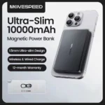 סוללה חיצונית ניידת מטען MOVESPEED S10 Slim Magnetic Power Bank 10000mAh PD20W עבור iPhone 16 Samsung Powerbank