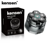 מקלחי ראש חשמליים KENSEN לגברים קירחים 6D גוזם גילוח מגנטי לזקן USB תצוגת LED נטענת מגזעי זקן עמידים למים