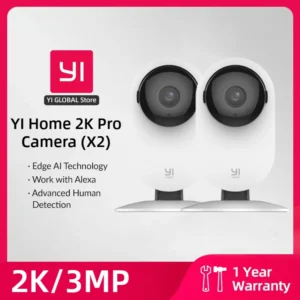YI Pro 2K Wi – Fi Home Camera 2/4pcs Kit 3MP with Night Vision IP Security Protection AI Powered Human/Sound Detection