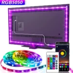 נורות LED USB 5V לטלוויזיה עם בקרת אפליקציות סרט גמיש RGB5050 30leds/m טלוויזיה LED תאורת תפאורה לחדר השינה בחדר התאורה