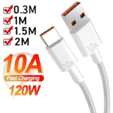 כבל טעינה סופר מהיר אנדרואיד 120W 10A USB לסוג C עבור כבל נתוני כבוד של Huawei P40 עבור Xiaomi Redmi 0.3/1M/1.5M/2M