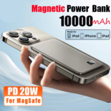 סוללה ניידת 10000mAh Ultra Thin Power Bank for MagSafe,Magnetic Wireless Fast Charging MacSafe עבור iPhone Xiaomi Samsung