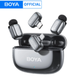 BOYA Mini 2 אלחוטית Lavalier מיקרופון AI הפחתת רעש מיני מיקרופון עבור iPhone 6 -14/15 -17 USB – C טלפון אנדרואיד הקלטת וידאו