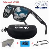 משקפי שמש מקוטבים של Okuma UV400 לגברים ולנשים ציד בחוץ, דיג, רכיבה על אופניים, משקפי שמש קופסה אופציונלית