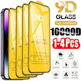 מגן מסך 9D זכוכית מחוסמת עבור iPhone 17 16 Pro מקס 16E 15 14 13 12 11 זכוכית מגן עבור iPhone XR XS מקס 7 8 פלוס